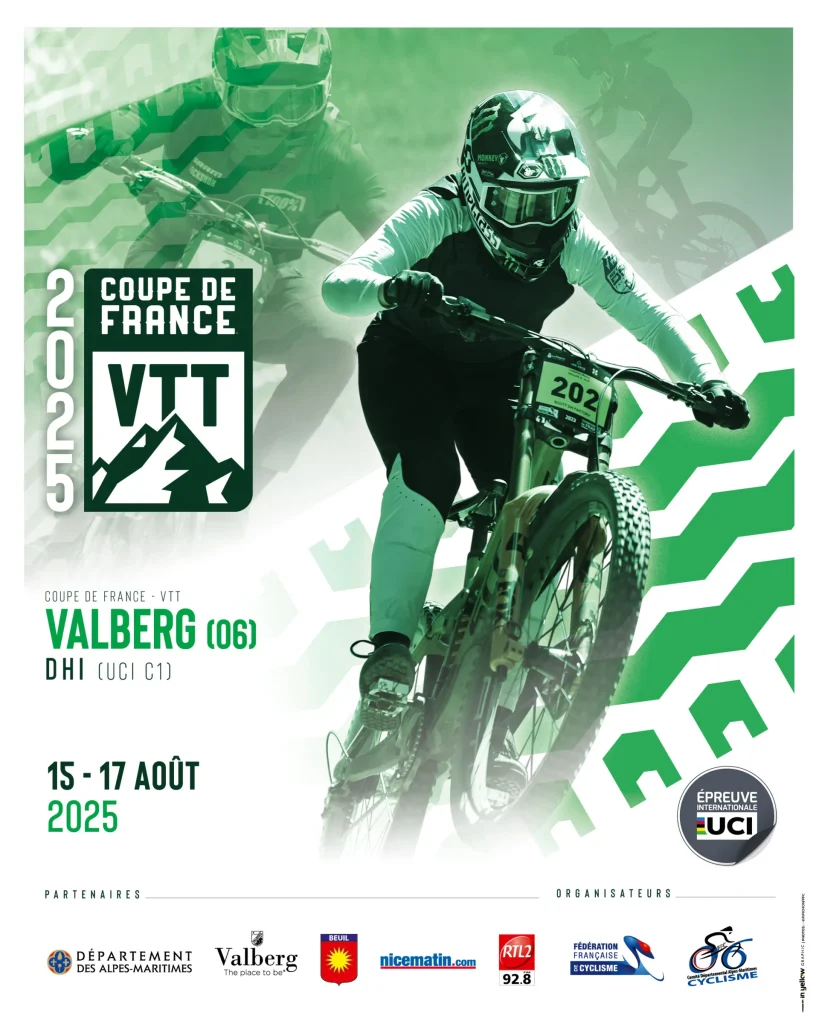 Affiche de la coupe de france de VTT DH
