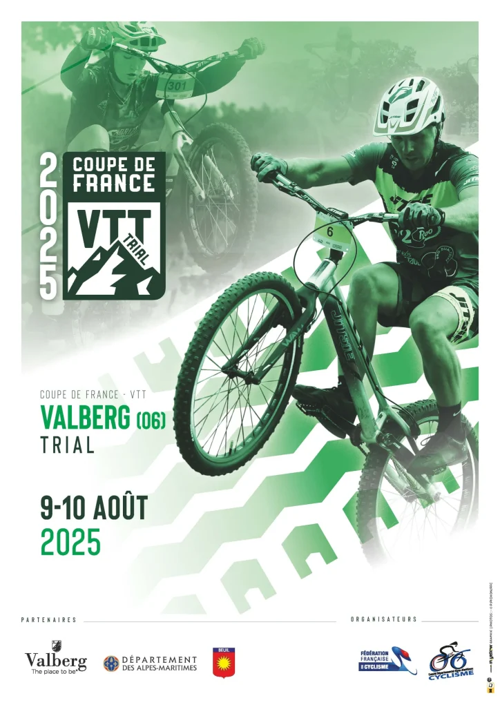 Affiche de la coupe de france de VTT trial