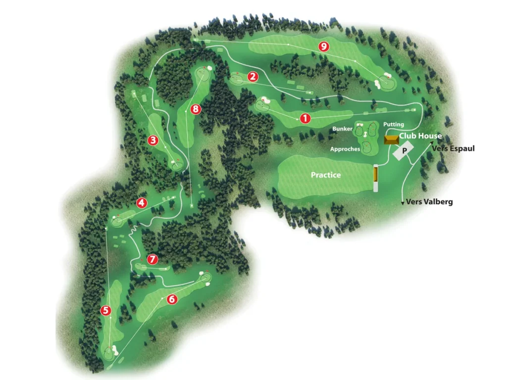 Plan du Valberg golf club