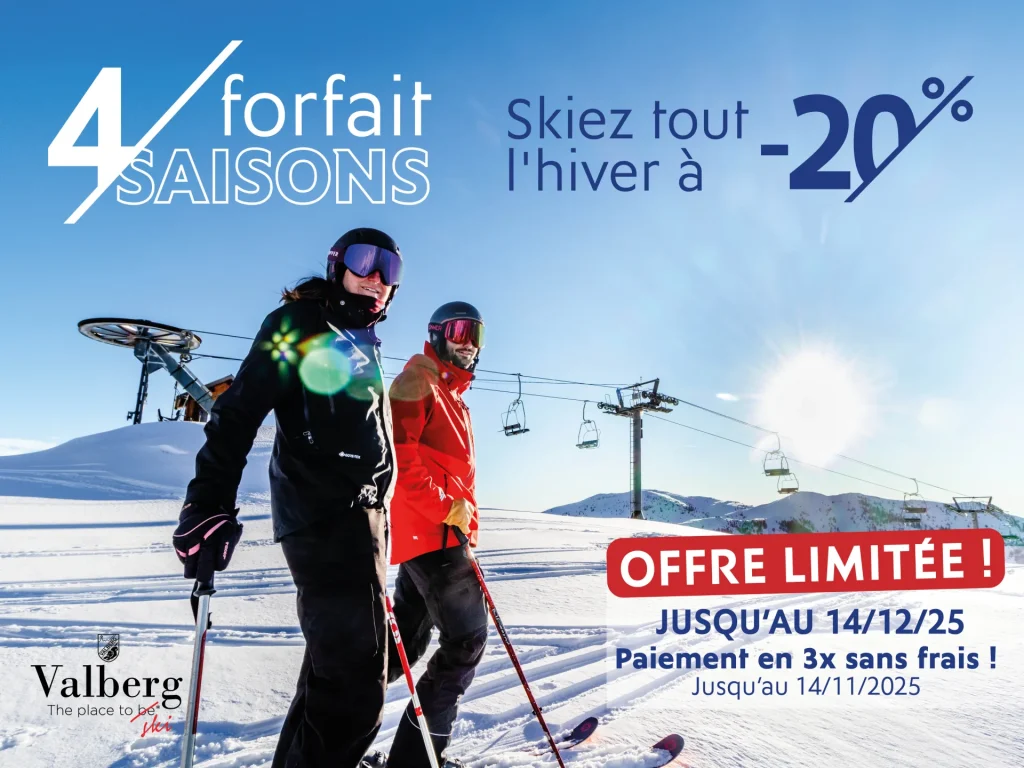 Pub pour les préventes du forfait 4 saisons