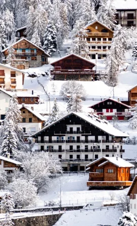 Chalets de Valberg en hiver