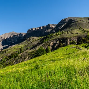 Paysage au coeur du parc du Mercantour, à Valberg