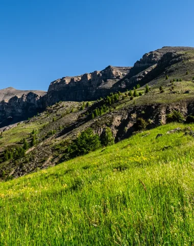 Paysage au coeur du parc du Mercantour, à Valberg
